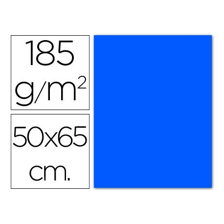 Cartulina Guarro azul mar 500 x 650 mm 185 g/m2