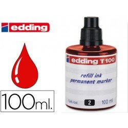 Tinta permanente rotulador Edding T-100 rojo