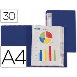 Carpeta escaparate 30 fundas fijas Beautone azul marino