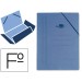 Carpeta Liderpapel gomas carton azul solapas folio