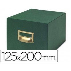 Fichero Liderpapel tela color verde 1000 fichas N.4 tamaño 125x200 mm.