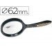 Lupa marca q-connect cristal bifocal 62 mm mango curvo