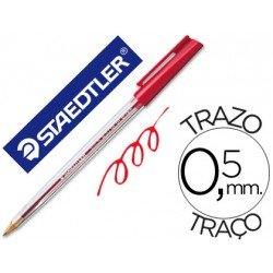 Bolígrafo Staedtler stick rojo 0,5 mm
