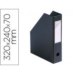 Revistero plastico Elba negro 32x24x7 cm ultra resistente