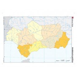 Mapa mudo Andalucia politico