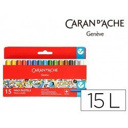 Lapices cera Caran D´Ache caja de 15 colores