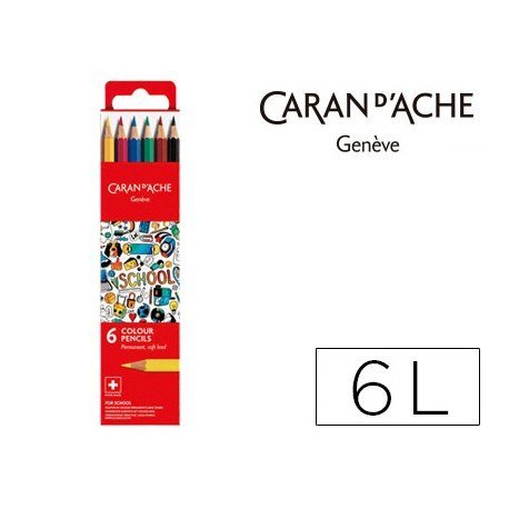 Lapices permanete Caran D´ache caja 6 Colores FSC