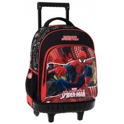 Mochila Marvel serie Spiderman Trolley 2 ruedas Rojo poliéster