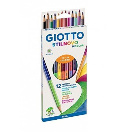 Lapices de colores marca Giotto Stilnovo bicolor Caja de 12 colores