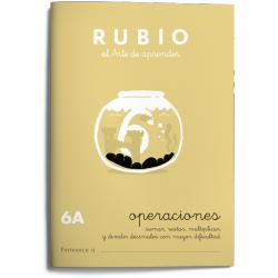 Cuaderno Rubio Matemáticas Operaciones nº 6 A Sumar, restar, multiplicar y dividir con decimales mayor dificultad