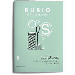 Cuaderno Rubio Escritura nº 8 Minúsculas, dibujos, números, grecas con letra continua